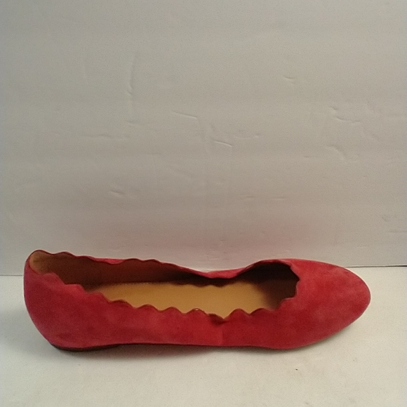 J Crew Scalloped Suede Ballet Flats Shoes Women's sz 8.5. - Picture 6 of 9